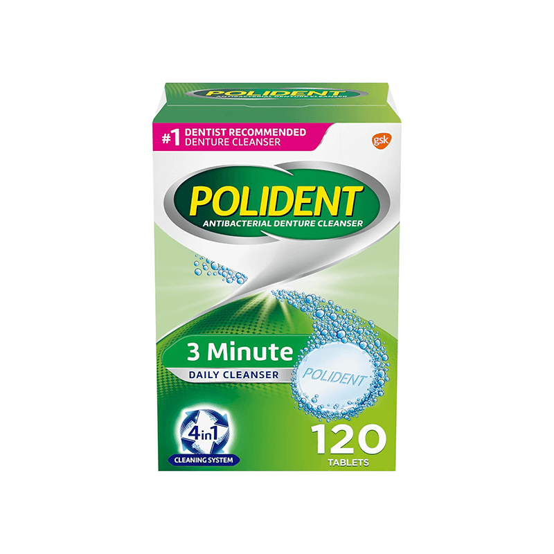 Polident Cleanser Tablets - 120 Count