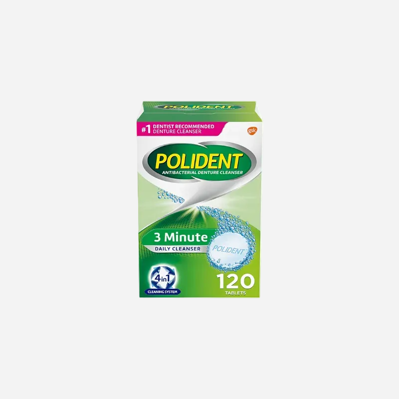 Polident Cleanser Tablets - 120 Count